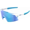 100% Aerocraft Bril - Matte White - HiPER Blue Mirror