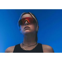 100% Aerocraft Bril - Matte White - HiPER Blue Mirror