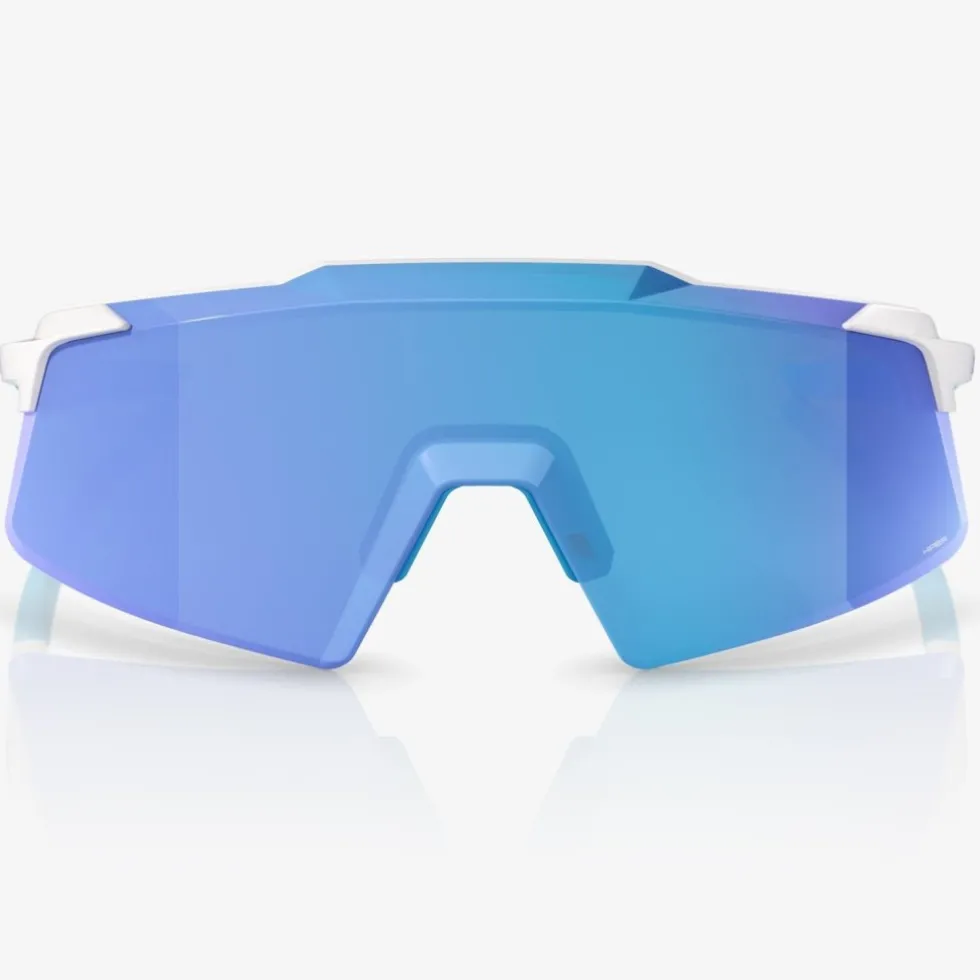 100% Aerocraft Bril - Matte White - HiPER Blue Mirror