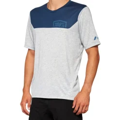 100% Airmatic Fietsshirt met Korte Mouwen Heren - grijs/midnight