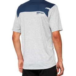 100% Airmatic Fietsshirt met Korte Mouwen Heren - grijs/midnight