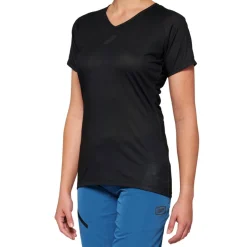 100% Airmatic Fietsshirt met Korte Mouwen Dames - zwart