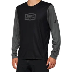 100% Airmatic Fietsshirt met Lange Mouwen Heren - zwart 2214
