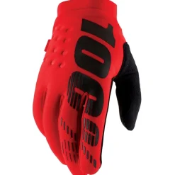 100% Brisker Cold Weather Softshell-Handschoenen Heren - rood