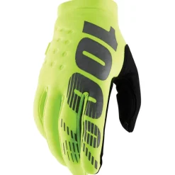 100% Brisker Cold Weather Softshell-Handschoenen Heren - fluo yellow/zwart