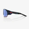 100% Norvik Bril - Black Holographic - Blue Multilayer Mirror | Clear