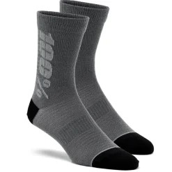 100% Rythym Merino Sokken - charcoal/grijs