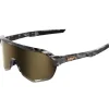 100% S2 Bril - Gloss Black Havana - Soft Gold Mirror | Clear