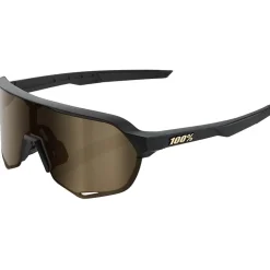 100% S2 Bril - Matte Black - Soft Gold Mirror | Clear