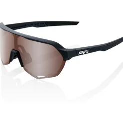 100% S2 Bril - Soft Tact Black - HiPER Crimson Silver Mirror | Clear