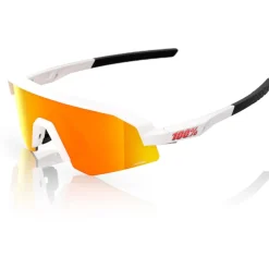 100% Slendale XS/Youth Bril - Matte White - HiPER Red Multilayer Mirror