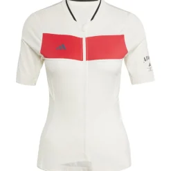 adidas Heritage Tempo 3-Stripes Fietstrui Dames - chalk white/pure ruby JD7181