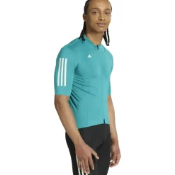 adidas Tempo 3-Stripes Fietstrui Heren - pure teal JY2934