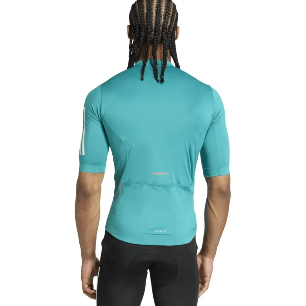 adidas Tempo 3-Stripes Fietstrui Heren - pure teal JY2934