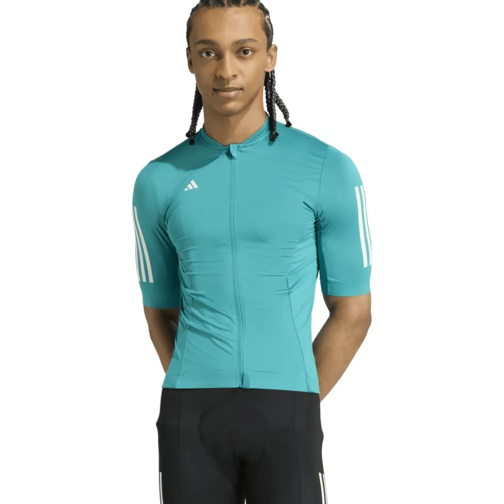 adidas Tempo 3-Stripes Fietstrui Heren - pure teal JY2934