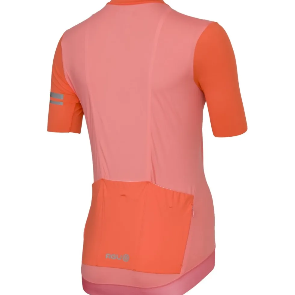 AGU Performance Colorblock Fietsshirt met Korte Mouwen Dames - sakura blossom