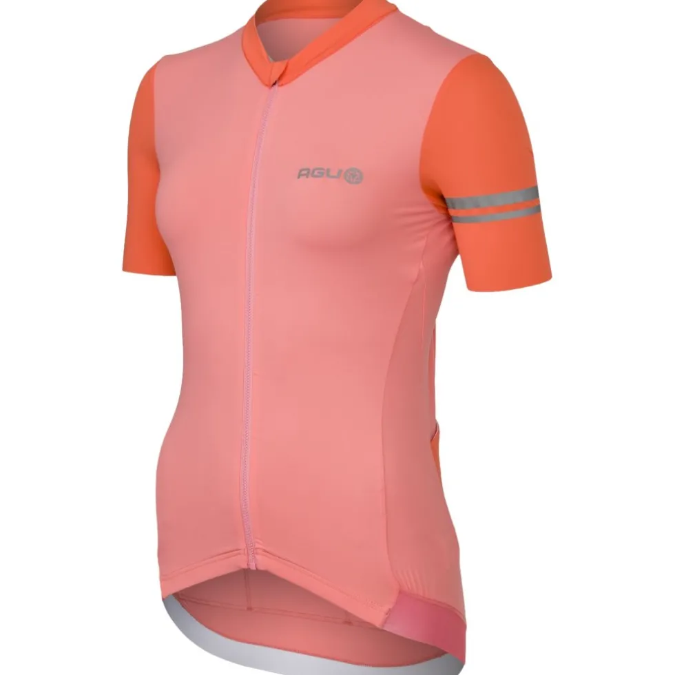AGU Performance Colorblock Fietsshirt met Korte Mouwen Dames - sakura blossom