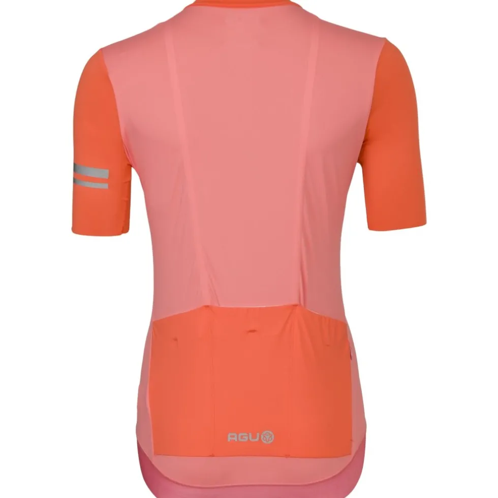 AGU Performance Colorblock Fietsshirt met Korte Mouwen Dames - sakura blossom