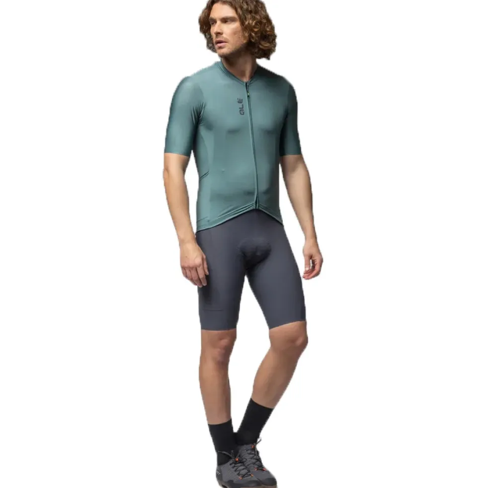 Alé Color Block Off Road Korte mouwen shirt heren - moss green