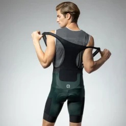 Alé OFF ROAD - GRAVEL Stones Cargo Fietsshort met Bretels Heren - green wood