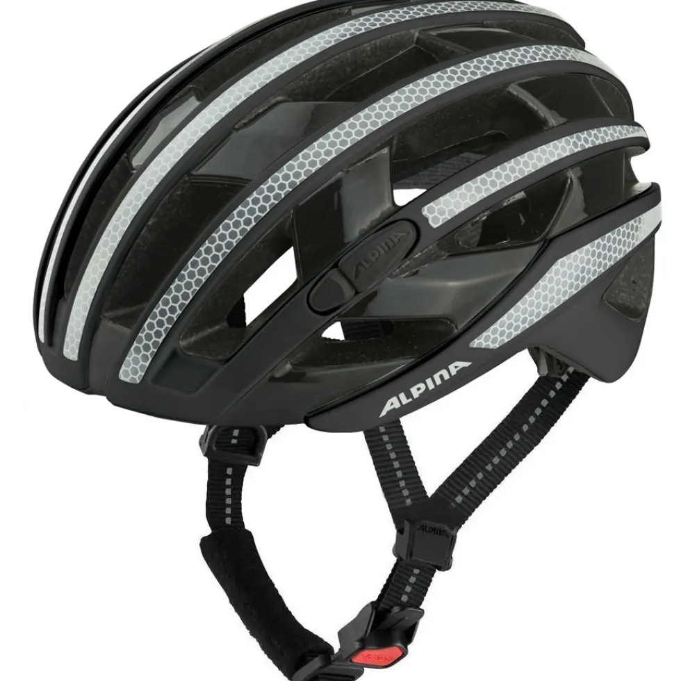 Alpina Ravel Reflective Helm - black glossy