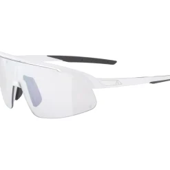 Alpina Turbo Pro S V Bril - white matt/clear to grey/flash pink