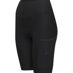 Café du Cycliste Elsa Gewatteerd Fietsshort Dames - zwart