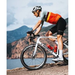 Castelli A Blocco Fietsshirt met Korte Mouwen Heren - ivory/bordeaux-electric lime-sedona sage 365
