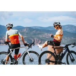 Castelli A Blocco Fietsshirt met Korte Mouwen Heren - ivory/bordeaux-electric lime-sedona sage 365