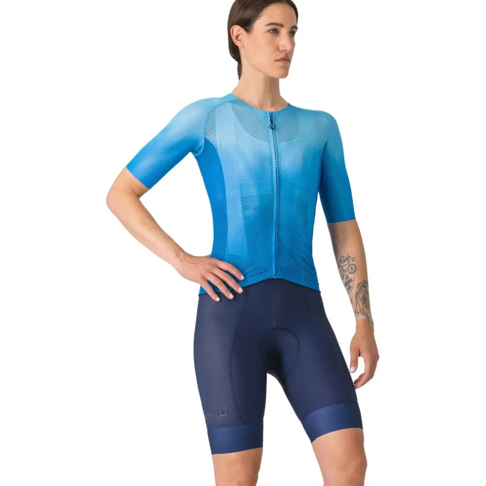 Castelli A/C Fietsshort met Bretels Dames - belgian blue 424