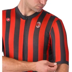 Castelli AC Milan Competizione 3 Fietsshirt met Korte Mouwen Heren - home red/black 001