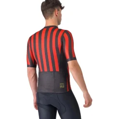 Castelli AC Milan Competizione 3 Fietsshirt met Korte Mouwen Heren - home red/black 001