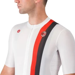 Castelli AC Milan Competizione 3 Fietsshirt met Korte Mouwen Heren - away white 002