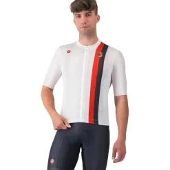 Castelli AC Milan Competizione 3 Fietsshirt met Korte Mouwen Heren - away white 002