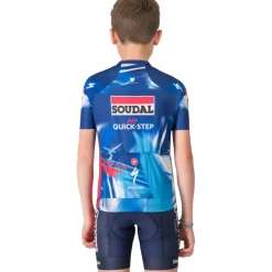 Castelli Aero Fietsshirt met Korte Mouwen Team Soudal Quick-Step Kinder - blue/red 150