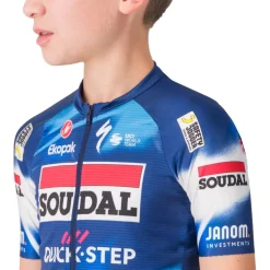 Castelli Aero Fietsshirt met Korte Mouwen Team Soudal Quick-Step Kinder - blue/red 150