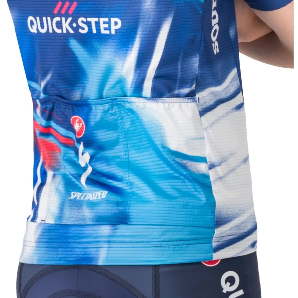 Castelli Aero Fietsshirt met Korte Mouwen Team Soudal Quick-Step Kinder - blue/red 150