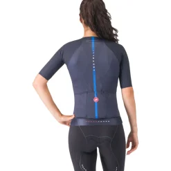 Castelli Aero Pro 8S Fietsshirt met Korte Mouwen Dames - belgian blue 424