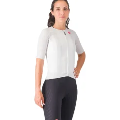 Castelli Aero Pro 8S Fietsshirt met Korte Mouwen Dames - silver grey 870