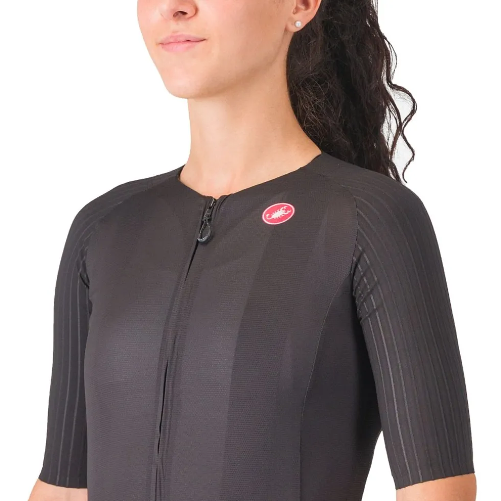 Castelli Aero Pro 8S Fietsshirt met Korte Mouwen Dames - zwart 010