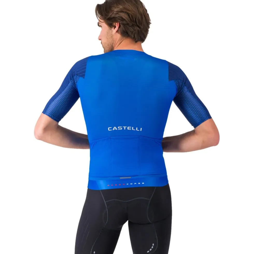 Castelli Aero Race 8S Fietsshirt met Korte Mouwen Heren - azzurro italia 458
