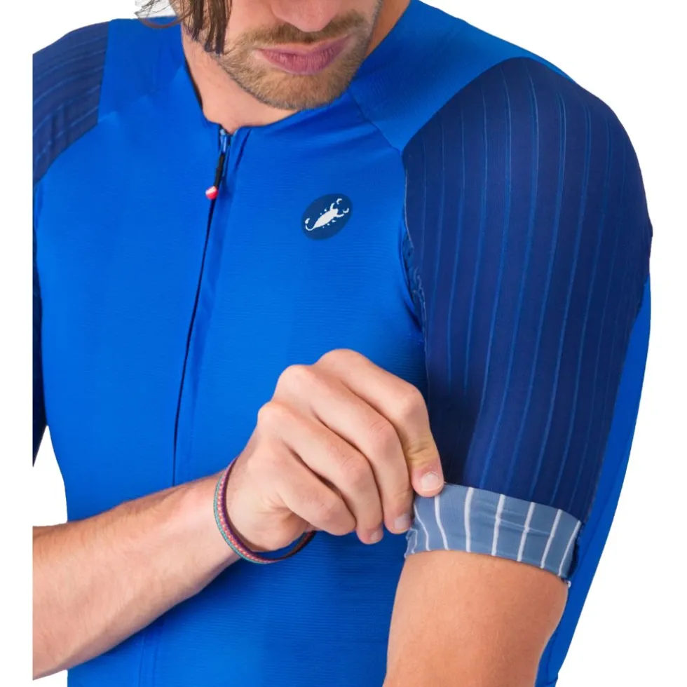 Castelli Aero Race 8S Fietsshirt met Korte Mouwen Heren - azzurro italia 458