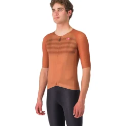 Castelli Aero Race 8S Fietsshirt met Korte Mouwen Heren - mocha 245