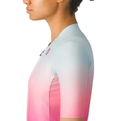 Castelli UPF Damestrui met korte mouwen - winter sky/violet pink 486
