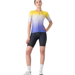 Castelli UPF Damestrui met korte mouwen - mango mojito/ultraviolet 712