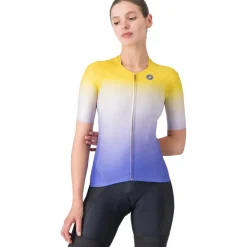 Castelli UPF Damestrui met korte mouwen - mango mojito/ultraviolet 712