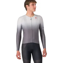 Castelli UPF Fietsshirt met Lange Mouwen Heren - silver grey 870