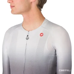 Castelli UPF Fietsshirt met Lange Mouwen Heren - silver grey 870