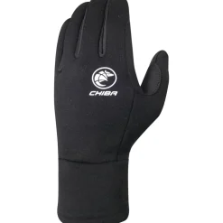 Chiba Polarfleece Fietshandschoenen Kinderen - zwart