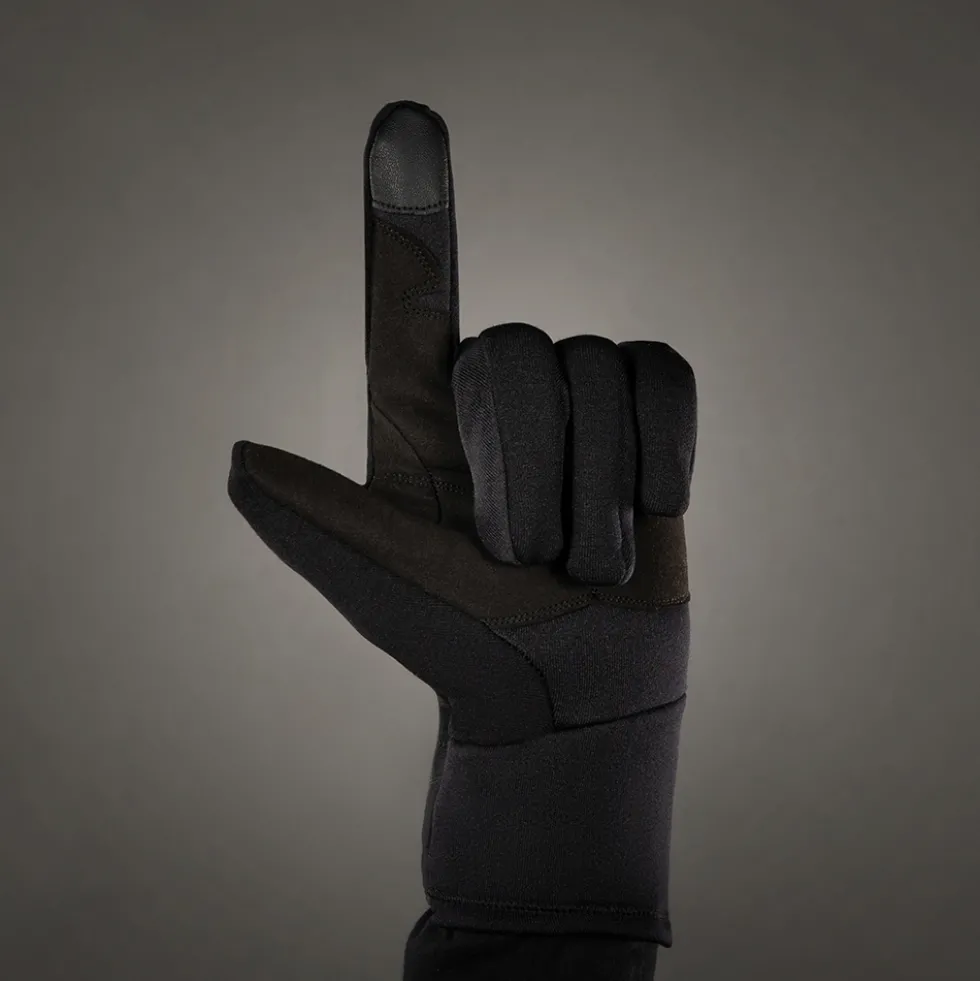 Chiba Polarfleece Titan Fietshandschoenen met Beschermhoes - zwart